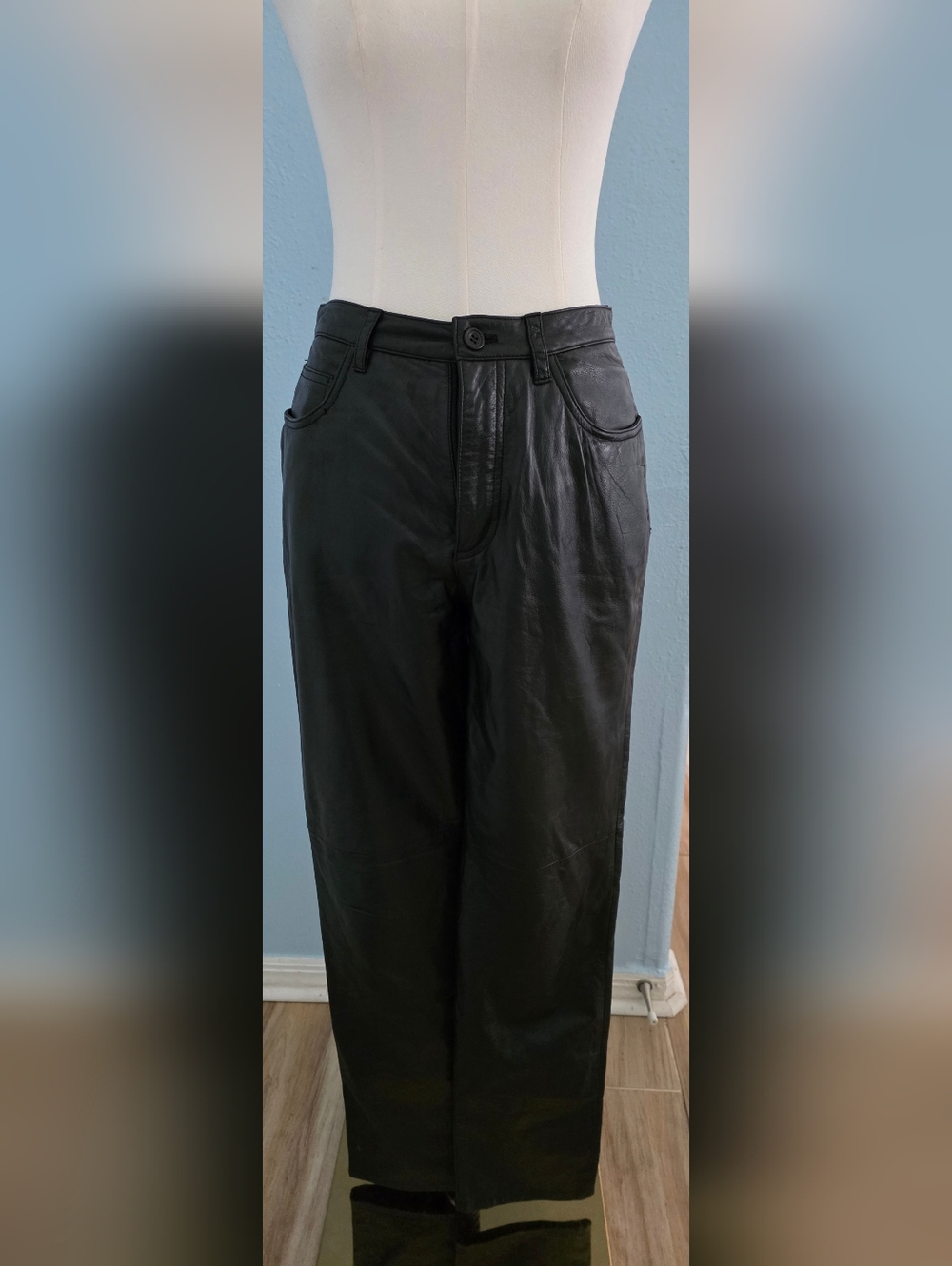 Jones New York Sport Black Leather Pants